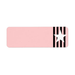 White Star Black Stripes Label