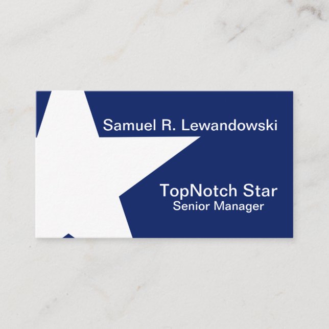 White Star Elegant customisable Business Card (Front)