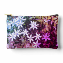 White Star Flower small accessory pouch