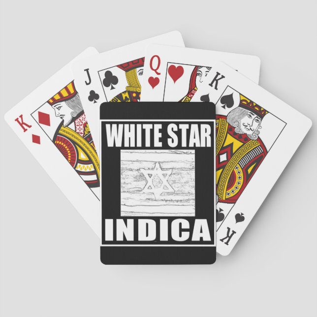 WHITE STAR INDICA PLAYING CARDS (Back)