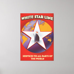 White Star line Cruise ship commercial. Canvas Print