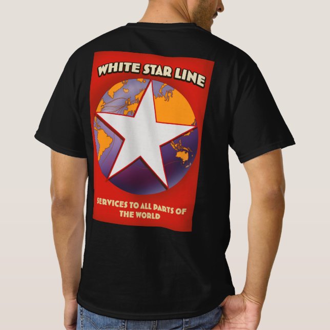White Star line Cruise ship commercial. T-Shirt (Back)