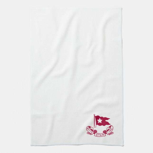 White Star Line logo Tea Towel (Vertical)