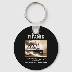 White Star Line Rms Titanic Ship Boys Kids Men  Key Ring