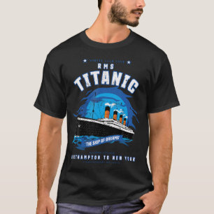 White Star Line Rms Titanic The Ship Of Dreams Gif T-Shirt