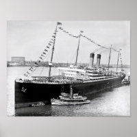 White Star Liner in New York Harbour
