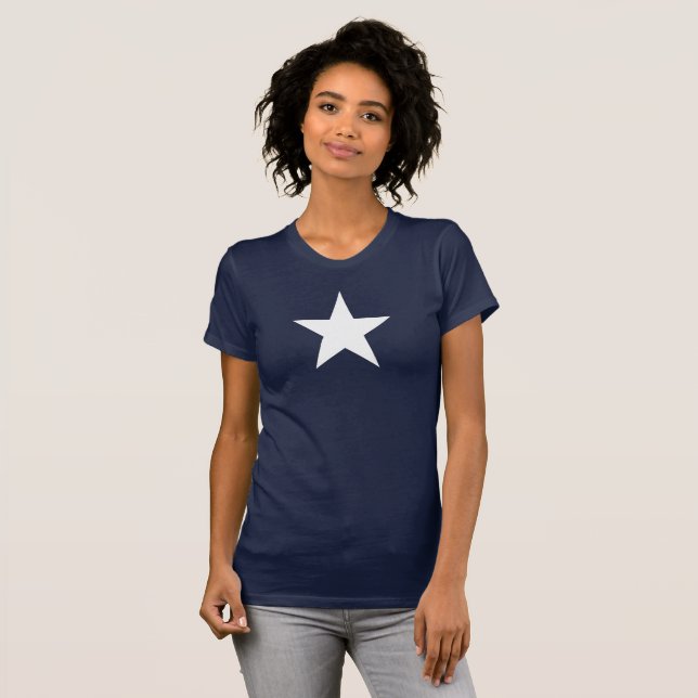 White Star Navy Blue T-Shirt (Front Full)
