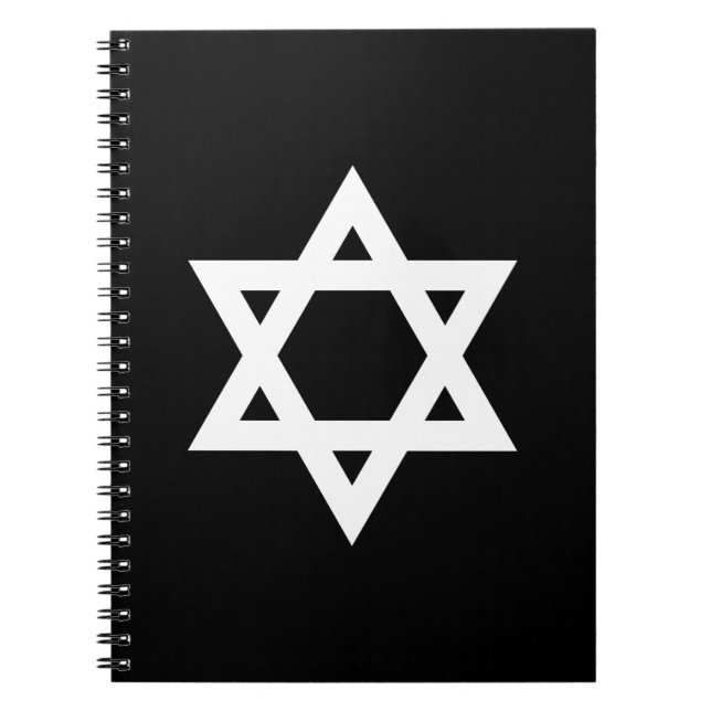 White Star of David Spiral Notebook (Front)