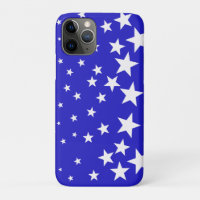 White star pattern on blue background