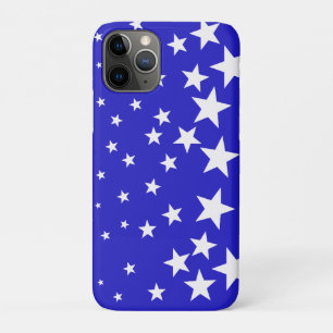 White star pattern on blue background Case-Mate iPhone case