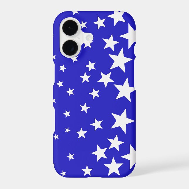 White star pattern on blue background samsung galaxy s21 case (Back)