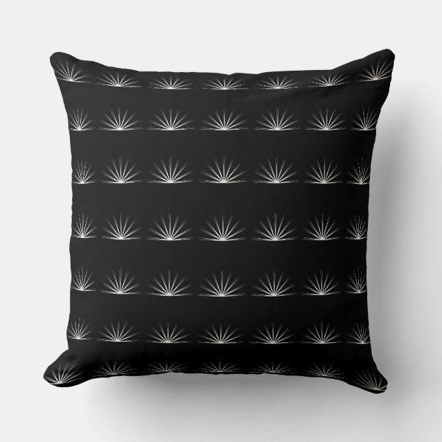 White Starbursts  Cushion (Front)