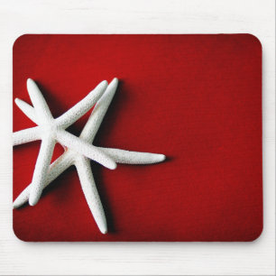 White Starfish Mousepad