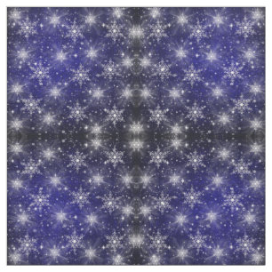 white stars in blue Fabric, colourful house Fabric