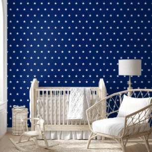 White Stars Navy Blue 4th of July Home Wall Decor