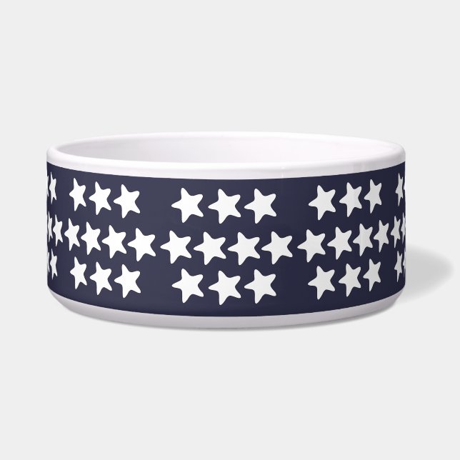 White Stars On Navy Blue Pet  (Front)
