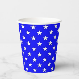 White Stars Paper Cups