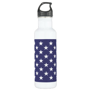 White Stars Patriotic American Flag Pattern 710 Ml Water Bottle