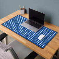 White Stars Pattern on Blue American Flag Theme