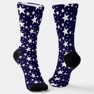 White Stars Pattern Socks