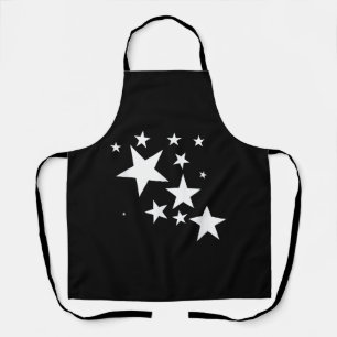 White Stars Star-Pattern-Design Costume Gift Apron