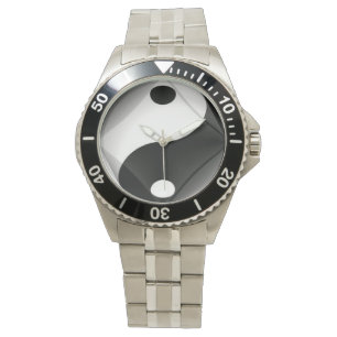 White steel Yin Yang watch of N.A.
