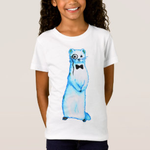 White Stoat Ermine Cute Ferret Lover Art T-Shirt