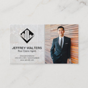 White Stone Business Man Business Card