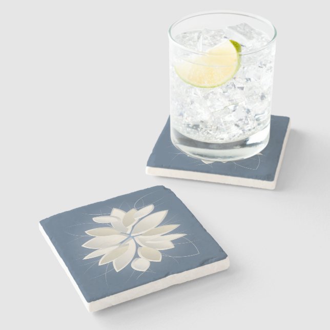 white stone petals coaster (Side)