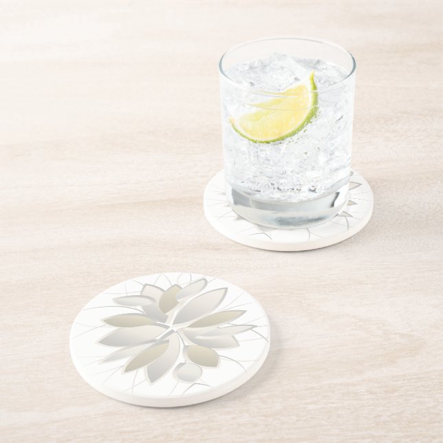 white stone petals coaster (Side)