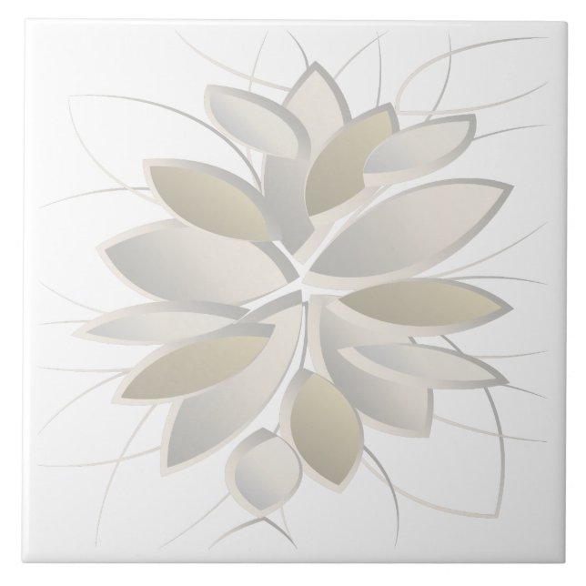white stone petals tile (Front)