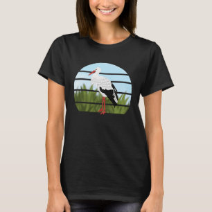 White Stork Bird Bird Birdwatcher Animal Biologist T-Shirt