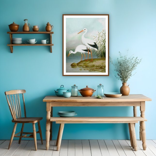 White stork, Bird Illustrations Poster (Creator Uploaded)
