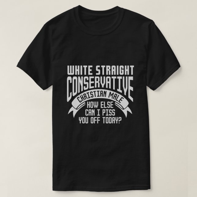 White Straight Conservative Christian Male Premium T-Shirt (Design Front)