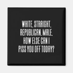 White Straight Republican Male 3 Magnet