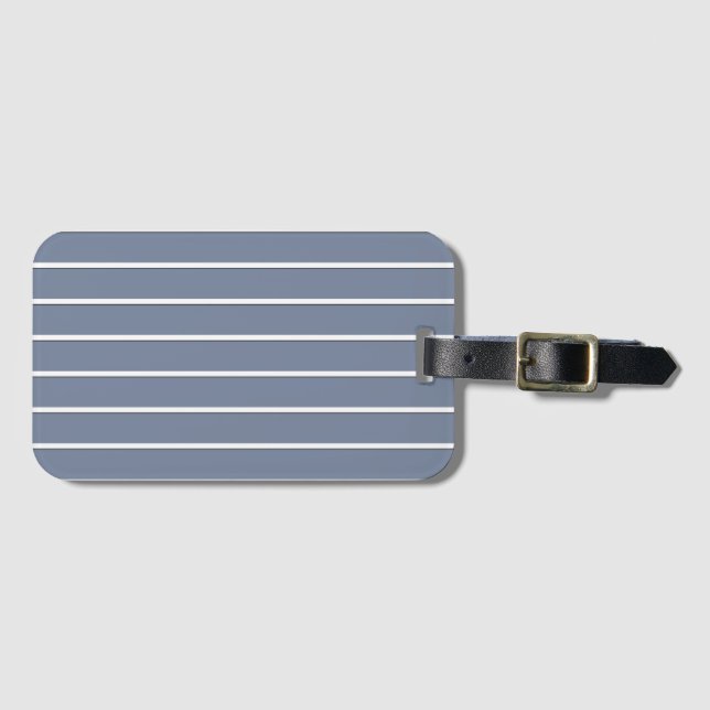 White Stripes Luggage Tag (Front Horizontal)
