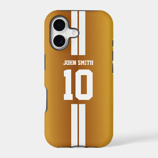 White Stripes Soccer Jersey Golden iPhone 5 Case