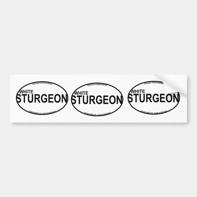 White Sturgeon Euro Stickers (Front)