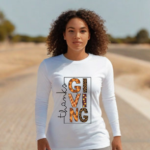White Stylish Thanksgiving T-Shirt
