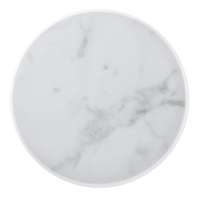 White Surface Ceramic Knob (Front)