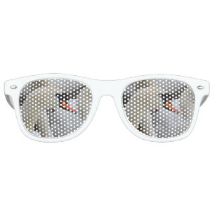 White Swan Adult Retro Party Shades, White Sunglasses