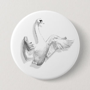White Swan - button