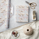White Swan Couple Wedding Congratulations  Wrapping Paper<br><div class="desc">The cutest swan couple with red hearts.  
Text says "Congratulations on your wedding day!"</div>