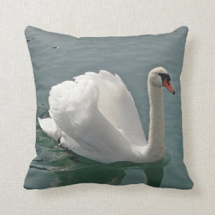 white swan cushion
