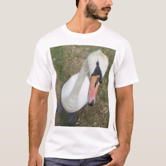 White Swan Design Men's White T-Shirt