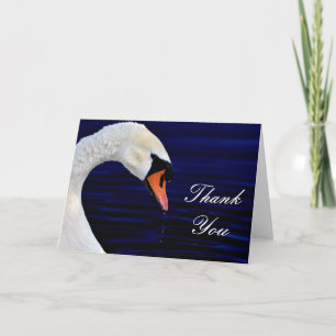White Swan Drinking Thank You Card