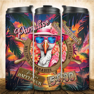 White Swan Paradise Shades Always Happy Hour Thermal Tumbler