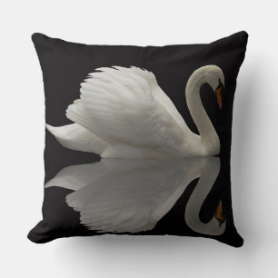 White Swan Throw Pillow