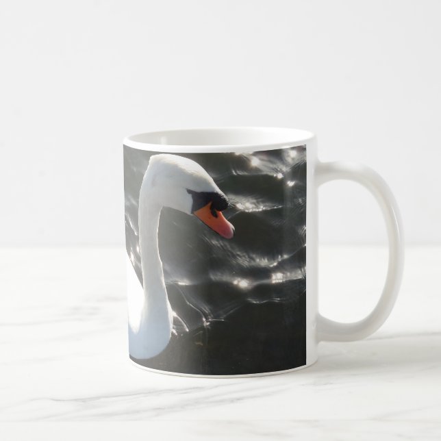 White Swan White Coffee Mug (Right)