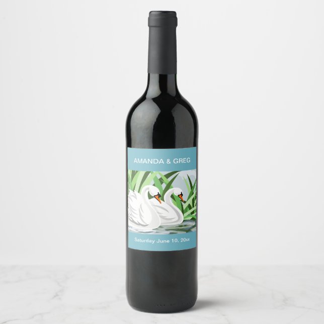 White Swan WIne Bottle label (Front)